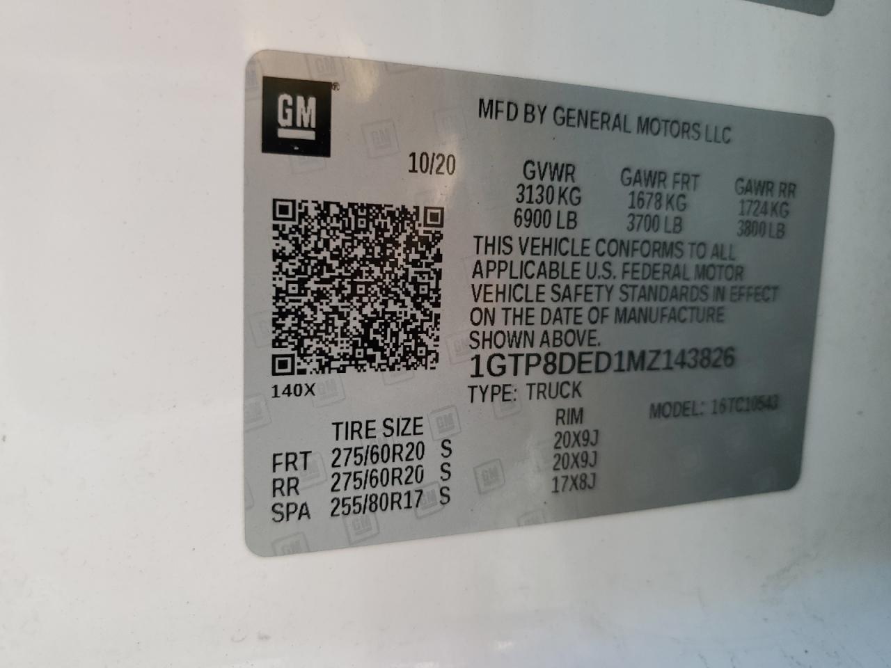 2021 GMC Sierra C1500 Slt VIN: 1GTP8DED1MZ143826 Lot: 65242144