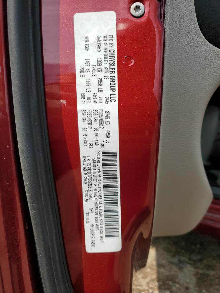 2013 Chrysler Town & Country Touring L VIN: 2C4RC1CG6DR726616 Lot: 63466454