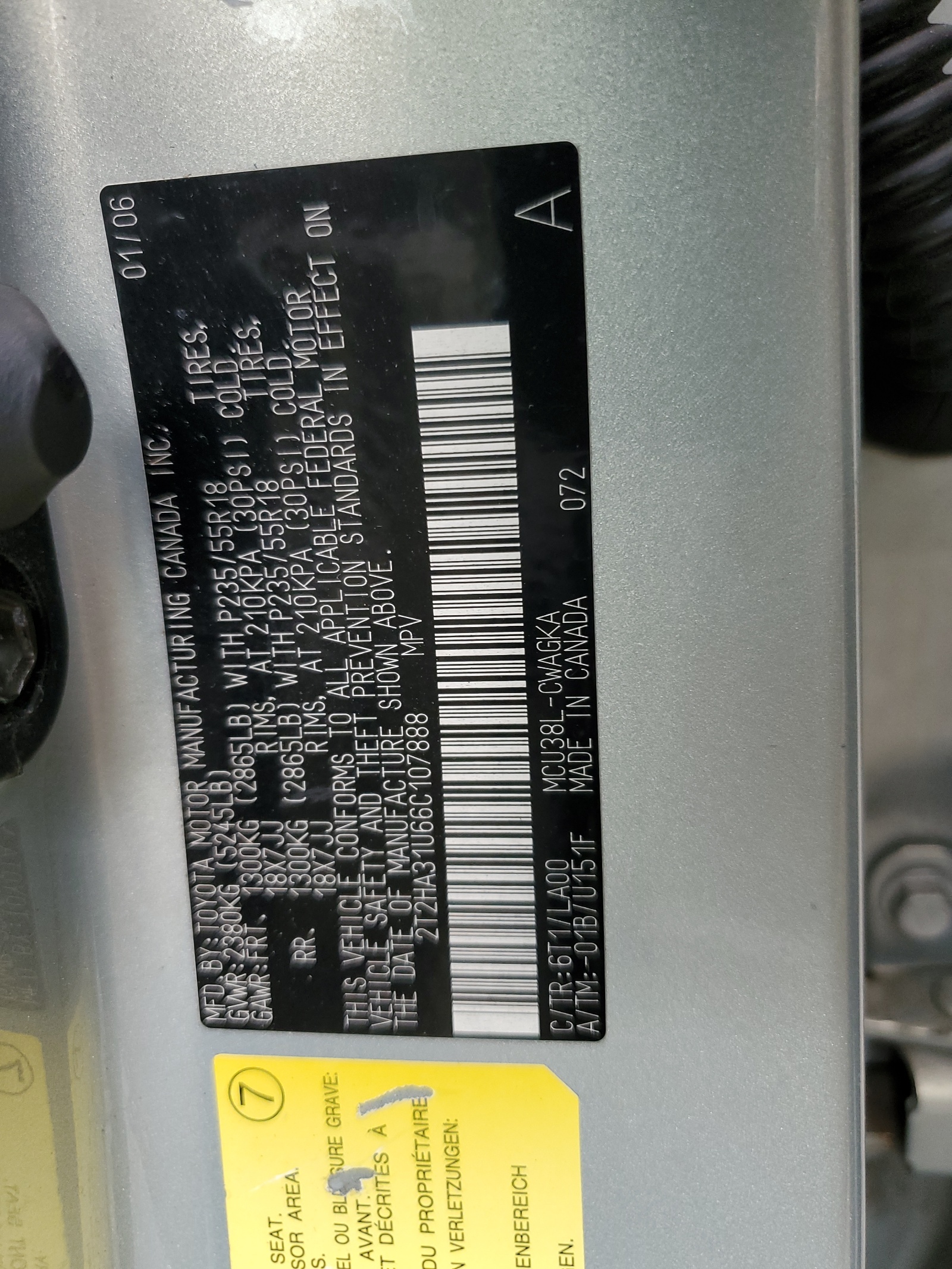 2T2HA31U66C107888 2006 Lexus Rx 330