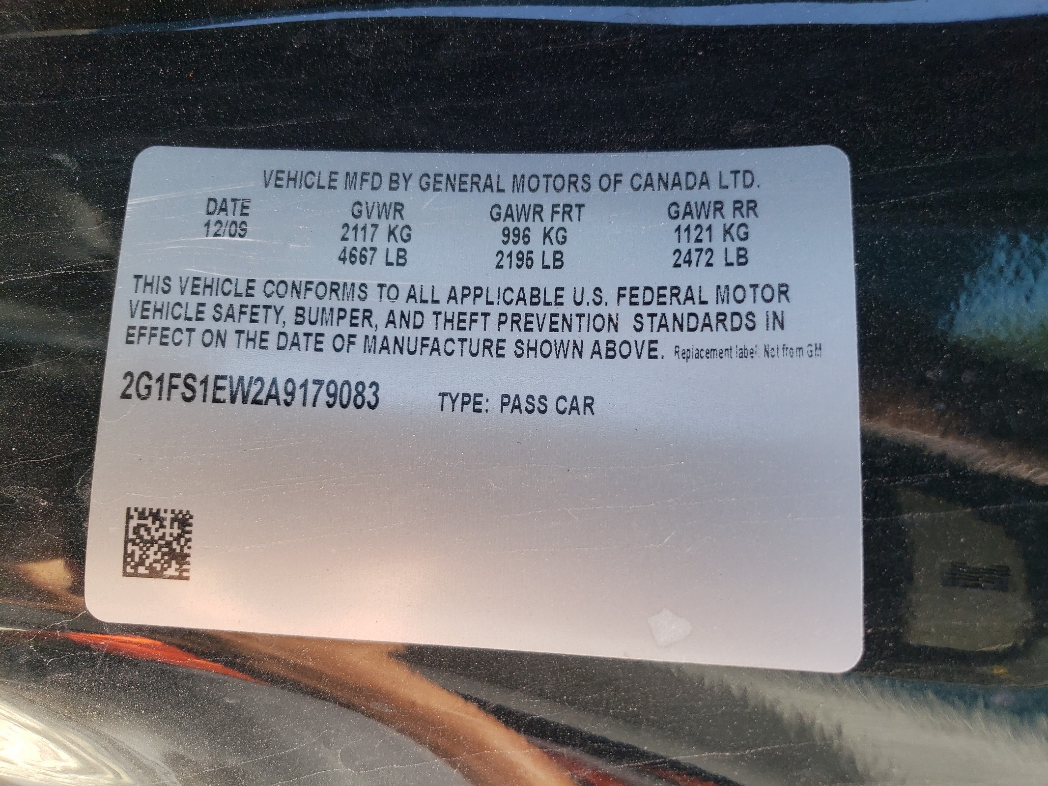 2G1FS1EW2A9179083 2010 Chevrolet Camaro Ss