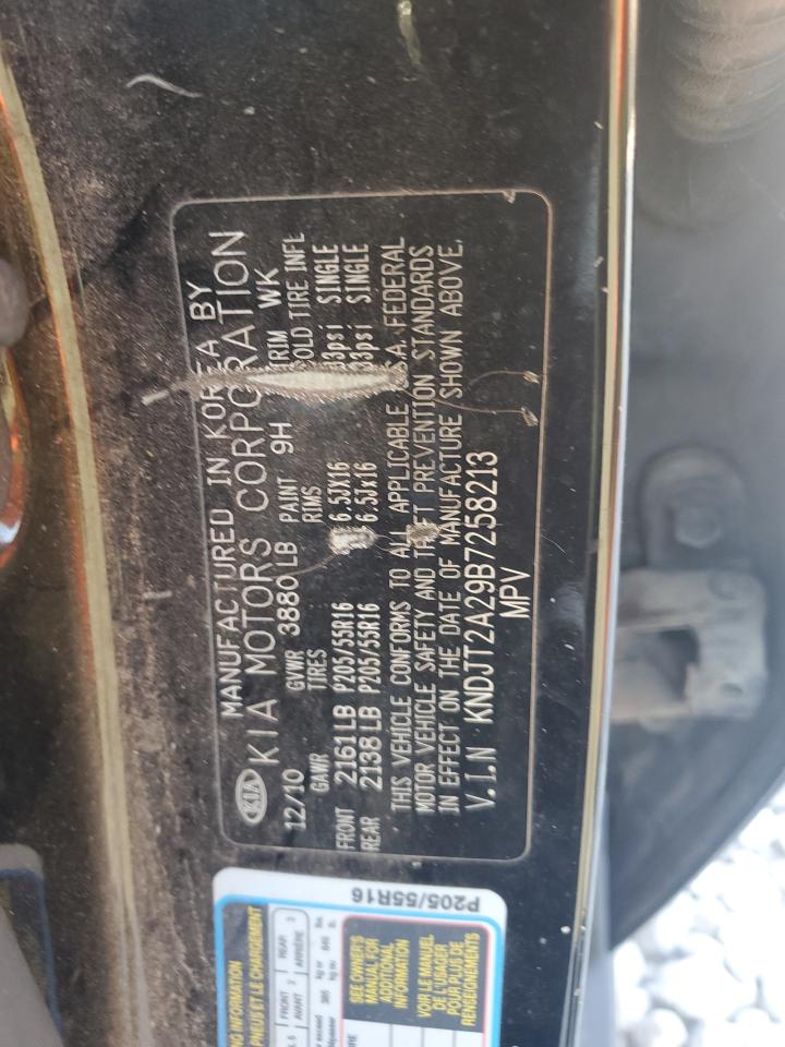 2011 Kia Soul + VIN: KNDJT2A29B7258213 Lot: 64941924