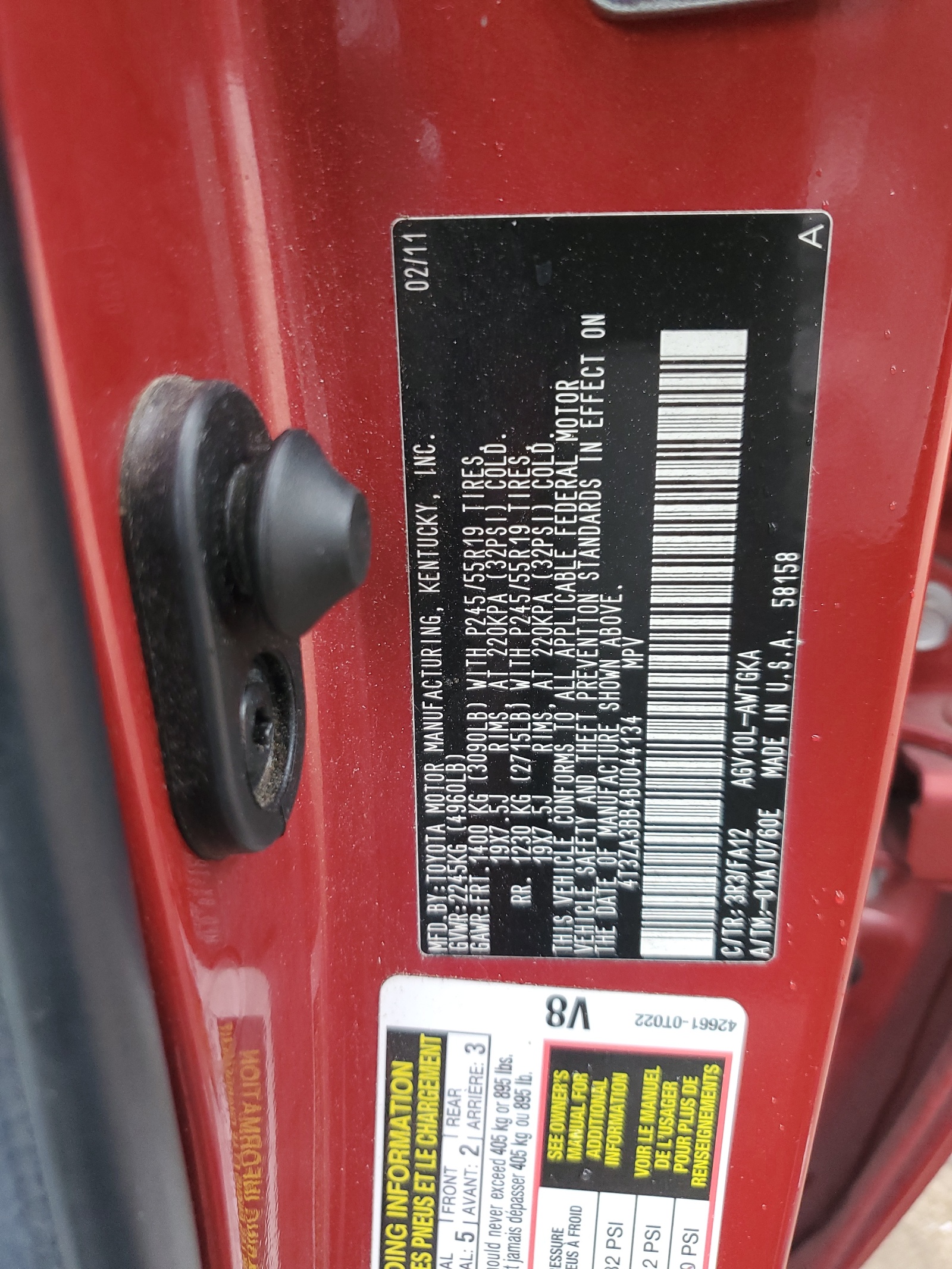 4T3ZA3BB4BU044134 2011 Toyota Venza