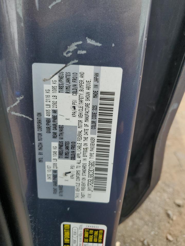 2008 Mazda 5 VIN: JM1CR29L880301980 Lot: 63538864