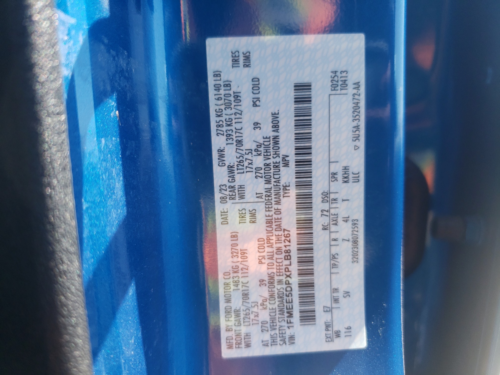 1FMEE5DPXPLB81267 2023 Ford Bronco Base