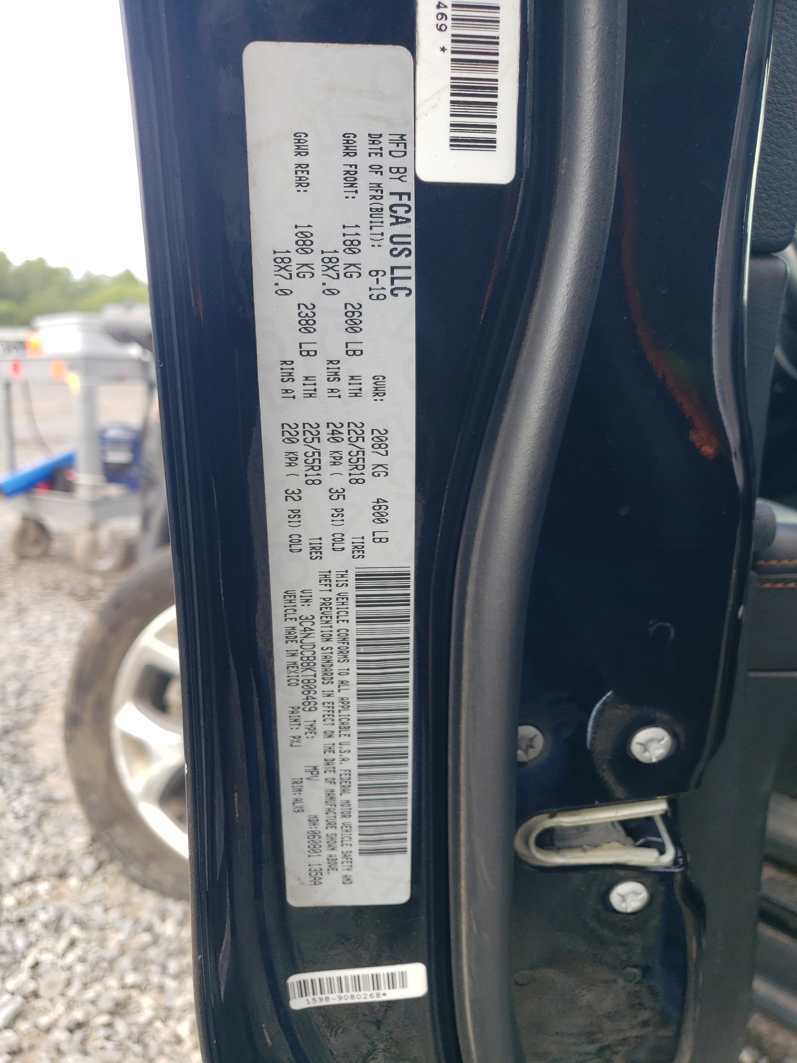 3C4NJDCB8KT806469 2019 Jeep Compass Limited