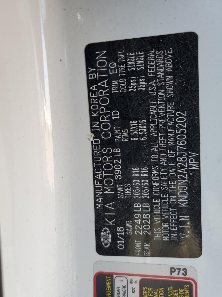 2018 Kia Soul VIN: KNDJN2A28J7605202 Lot: 62084784