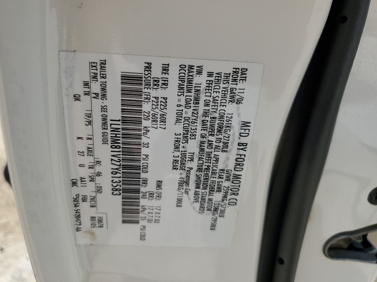 1LNHM81V27Y613583 2007 Lincoln Town Car Signature