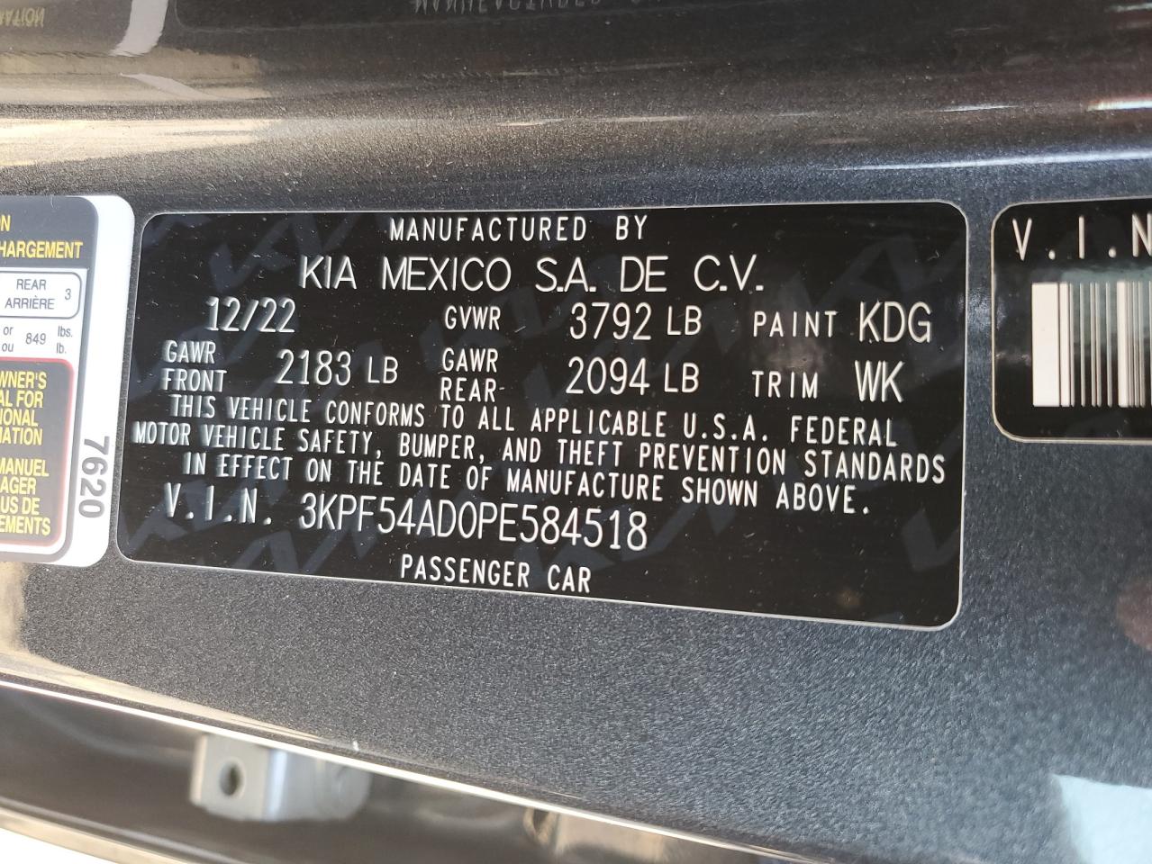 3KPF54AD0PE584518 2023 KIA FORTE - Image 13