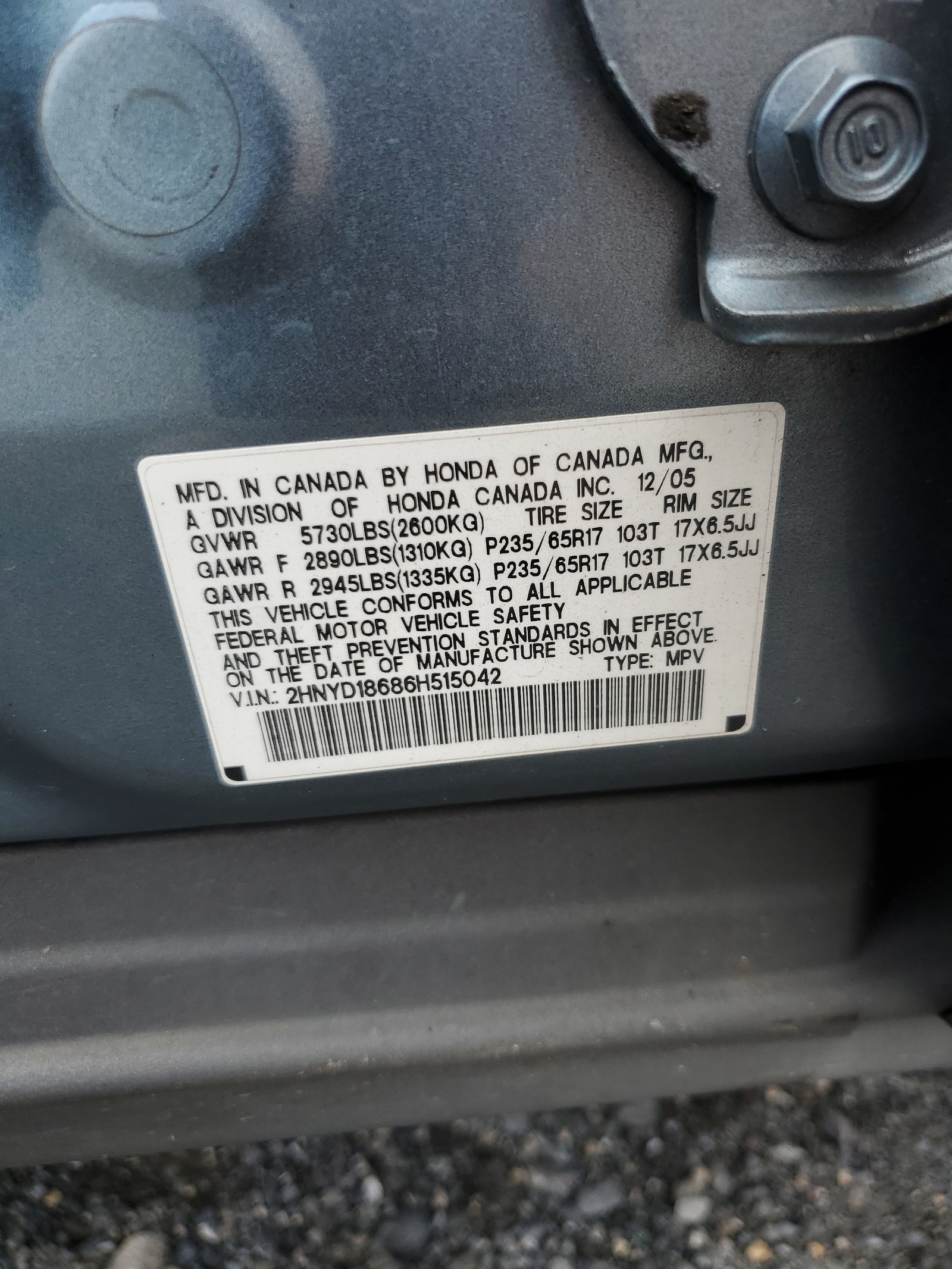 2HNYD18686H515042 2006 Acura Mdx Touring