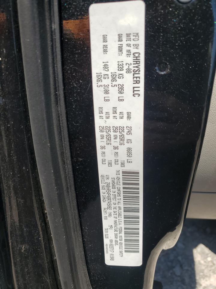 2008 Chrysler Town & Country Touring VIN: 2A8HR54P48R745082 Lot: 62098674