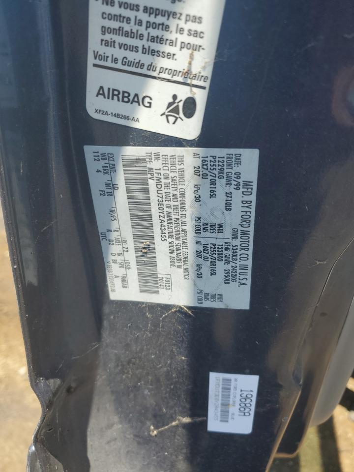 2000 Ford Explorer Xlt VIN: 1FMDU73E0YZA43455 Lot: 62177754