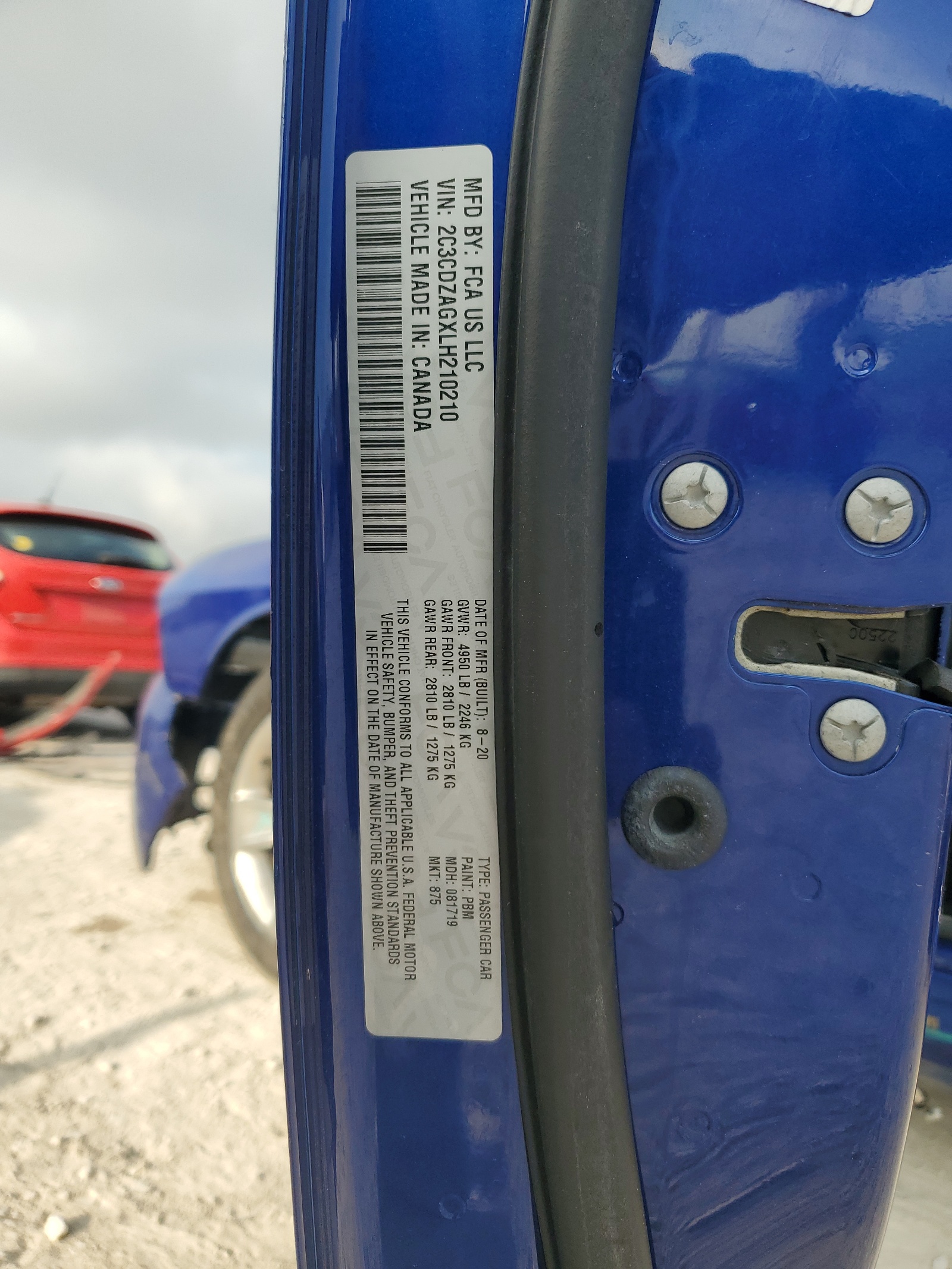 2C3CDZAGXLH210210 2020 Dodge Challenger Sxt