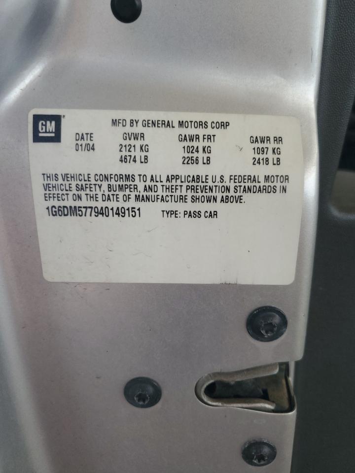 2004 Cadillac Cts VIN: 1G6DM577940149151 Lot: 63196354