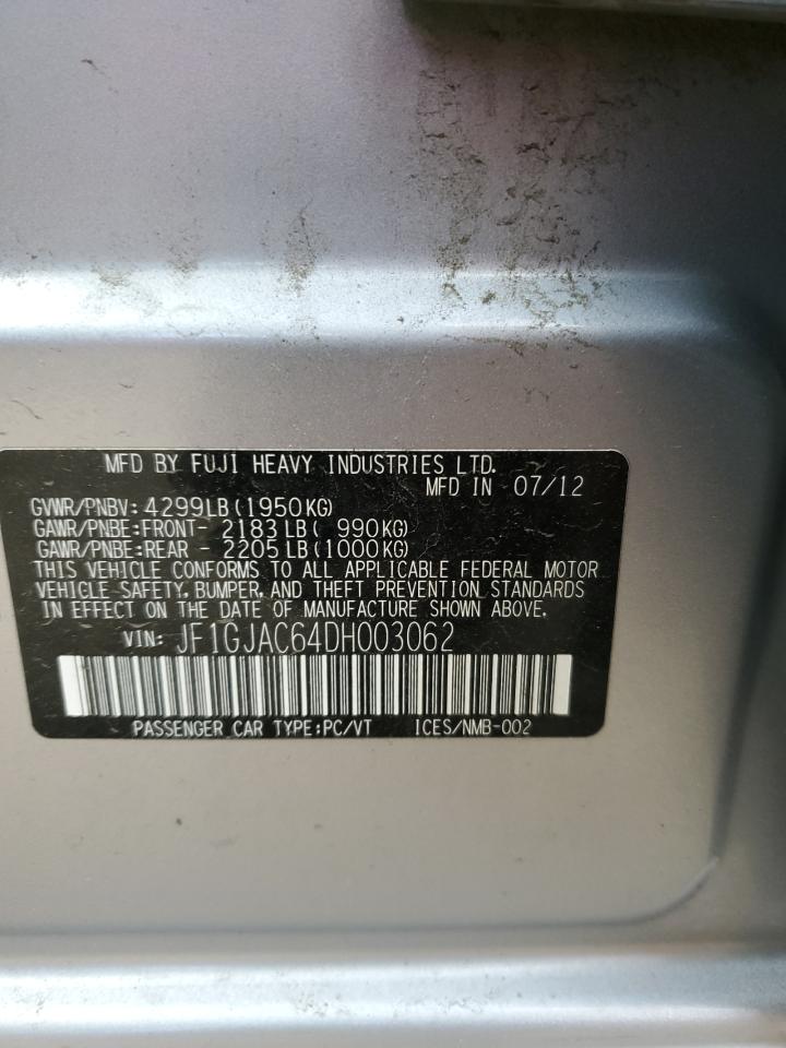 2013 Subaru Impreza Premium VIN: JF1GJAC64DH003062 Lot: 63981624
