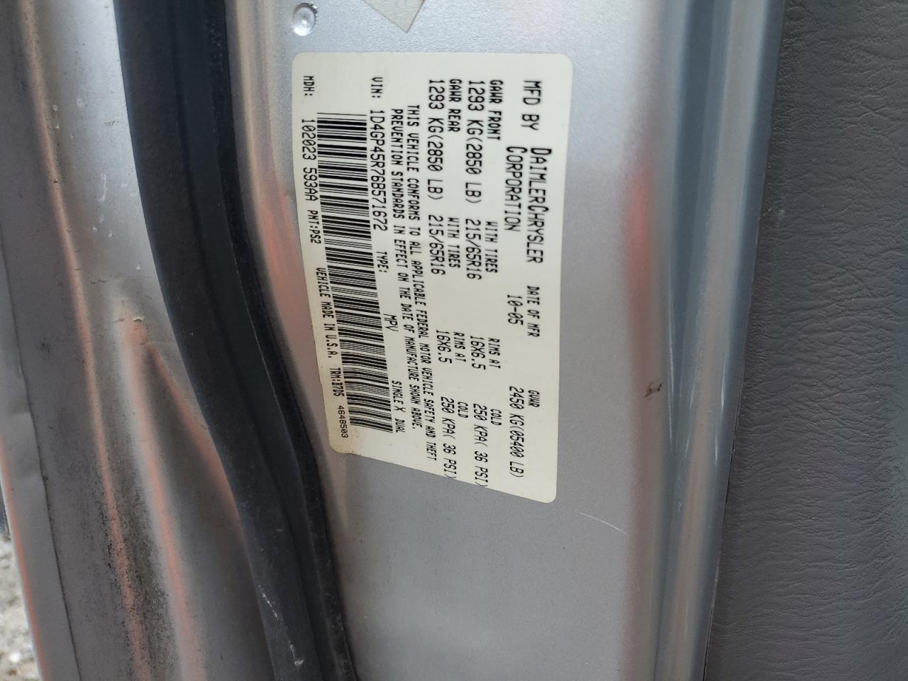 1D4GP45R76B571672 2006 Dodge Caravan Sxt