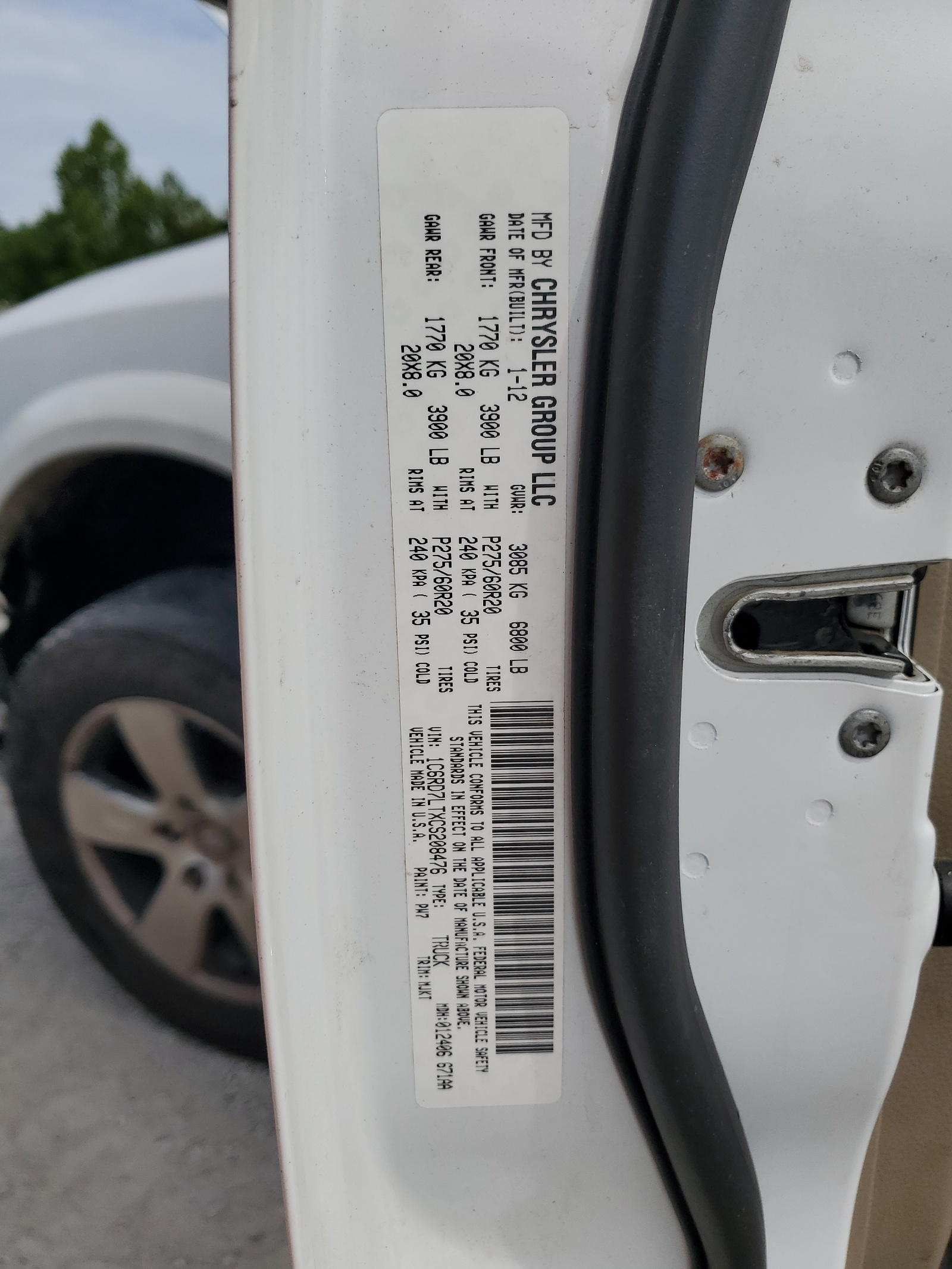 1C6RD7LTXCS208476 2012 Dodge Ram 1500 Slt