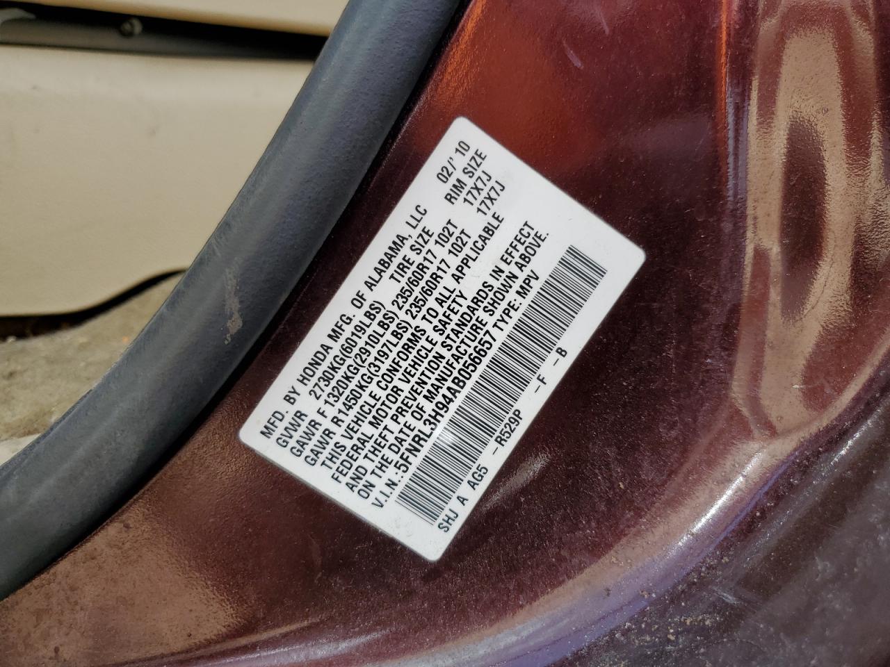 2010 Honda Odyssey - Image 14