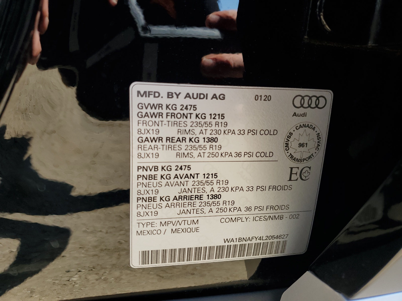 WA1BNAFY4L2054627 2020 Audi Q5 Premium Plus