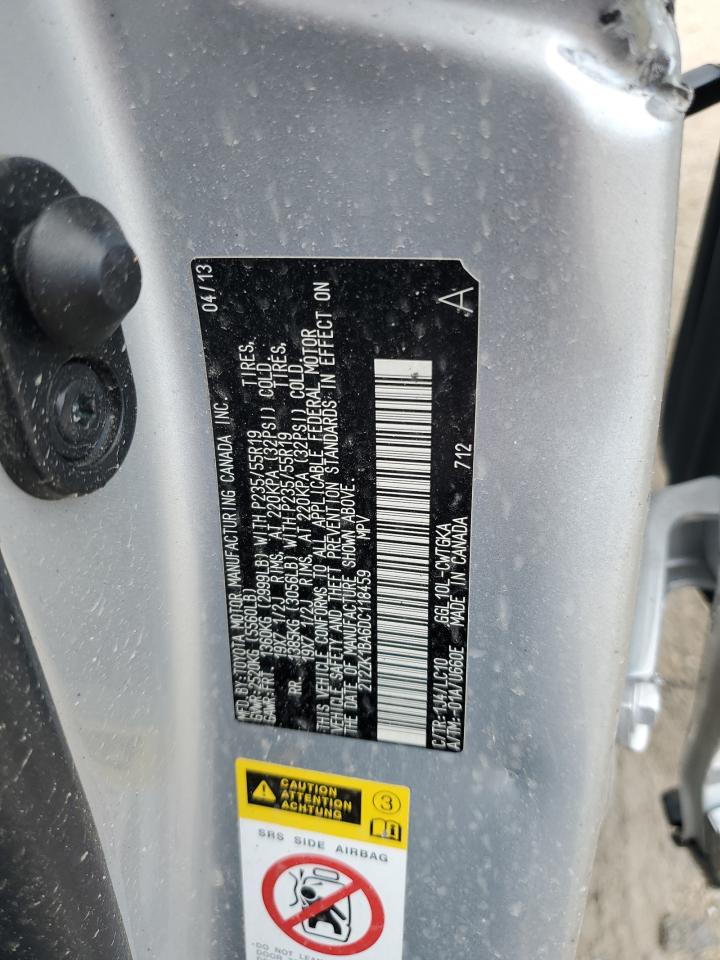 2013 Lexus Rx 350 VIN: 2T2ZK1BA6DC118459 Lot: 61817824