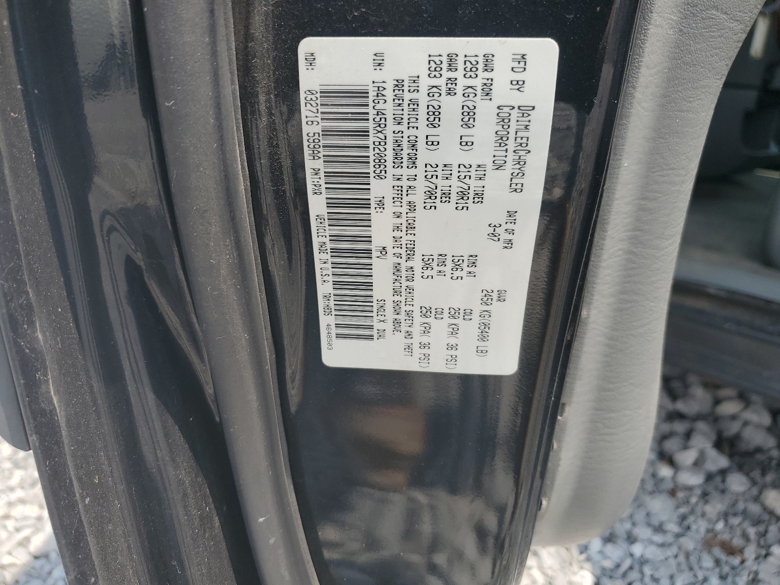 1A4GJ45RX7B208650 2007 Chrysler Town & Country Lx