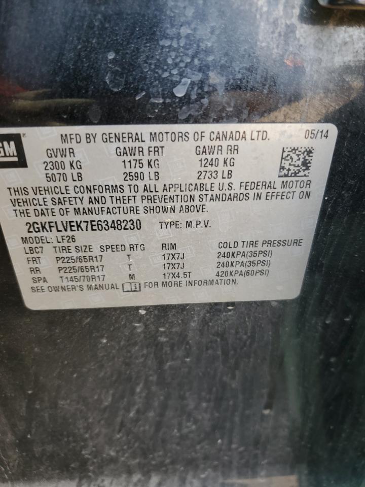 2014 GMC Terrain Sle VIN: 2GKFLVEK7E6348230 Lot: 63799444