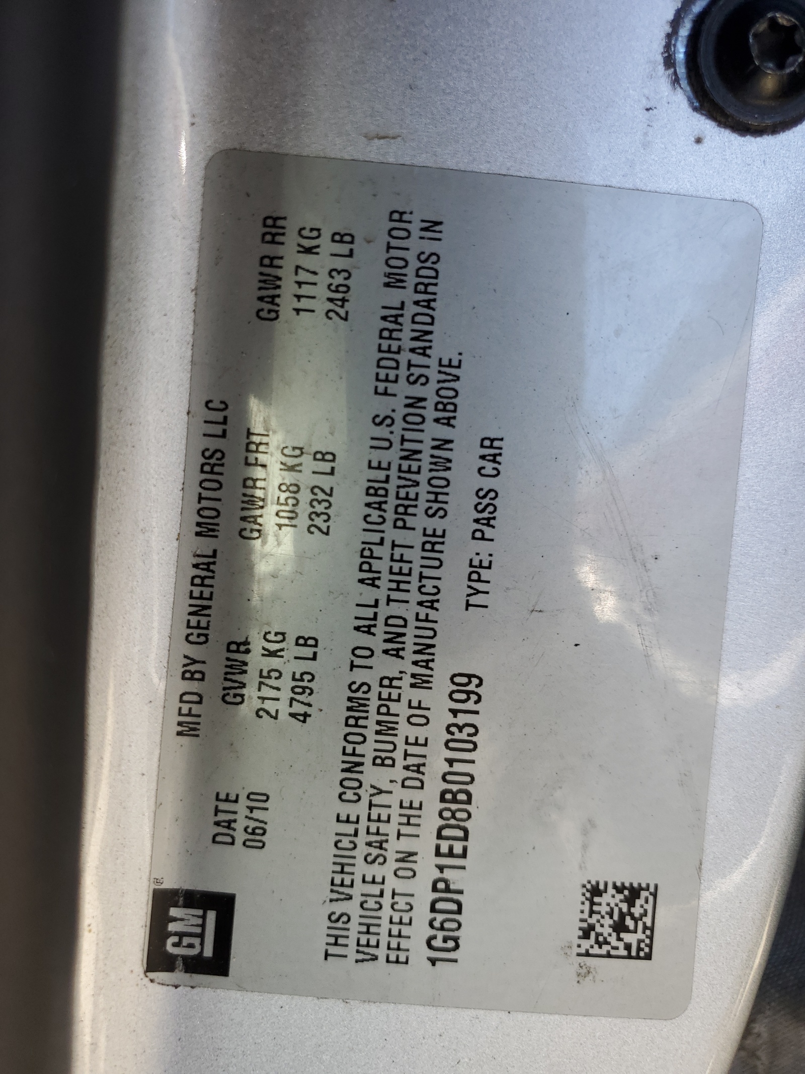 1G6DP1ED8B0103199 2011 Cadillac Cts Premium Collection