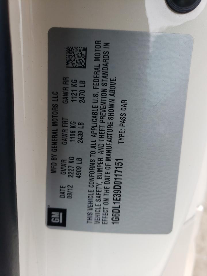 2013 Cadillac Cts Performance Collection VIN: 1G6DL1E39D0117151 Lot: 65075774