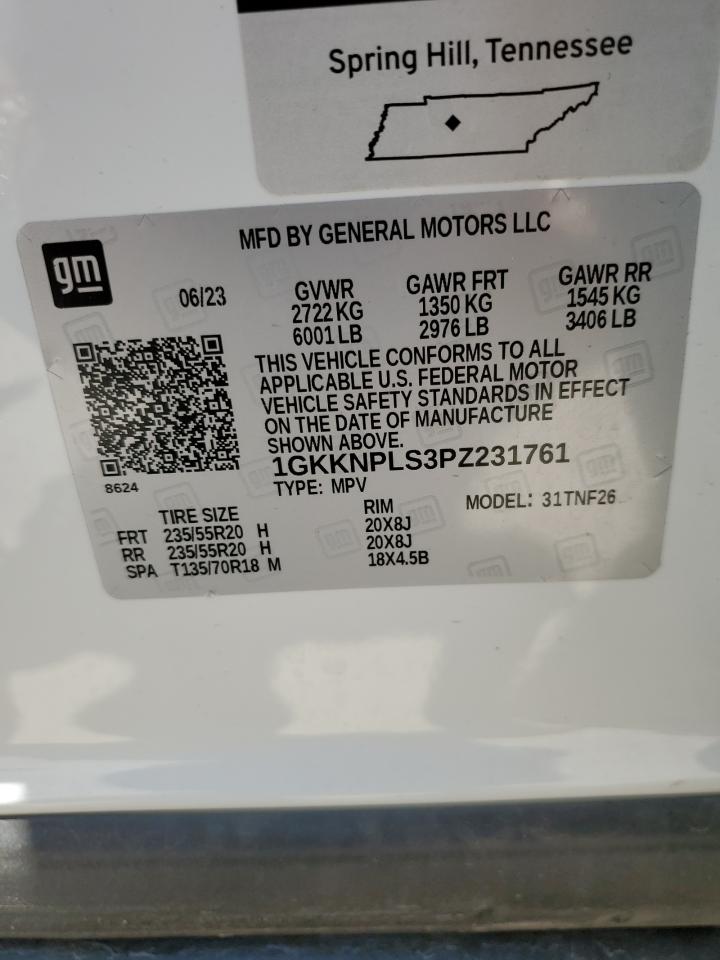 2023 GMC Acadia Denali VIN: 1GKKNPLS3PZ231761 Lot: 63677484