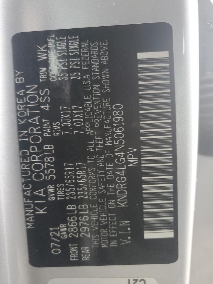 2022 Kia Sorento S VIN: KNDRG4LG4N5061980 Lot: 65273904