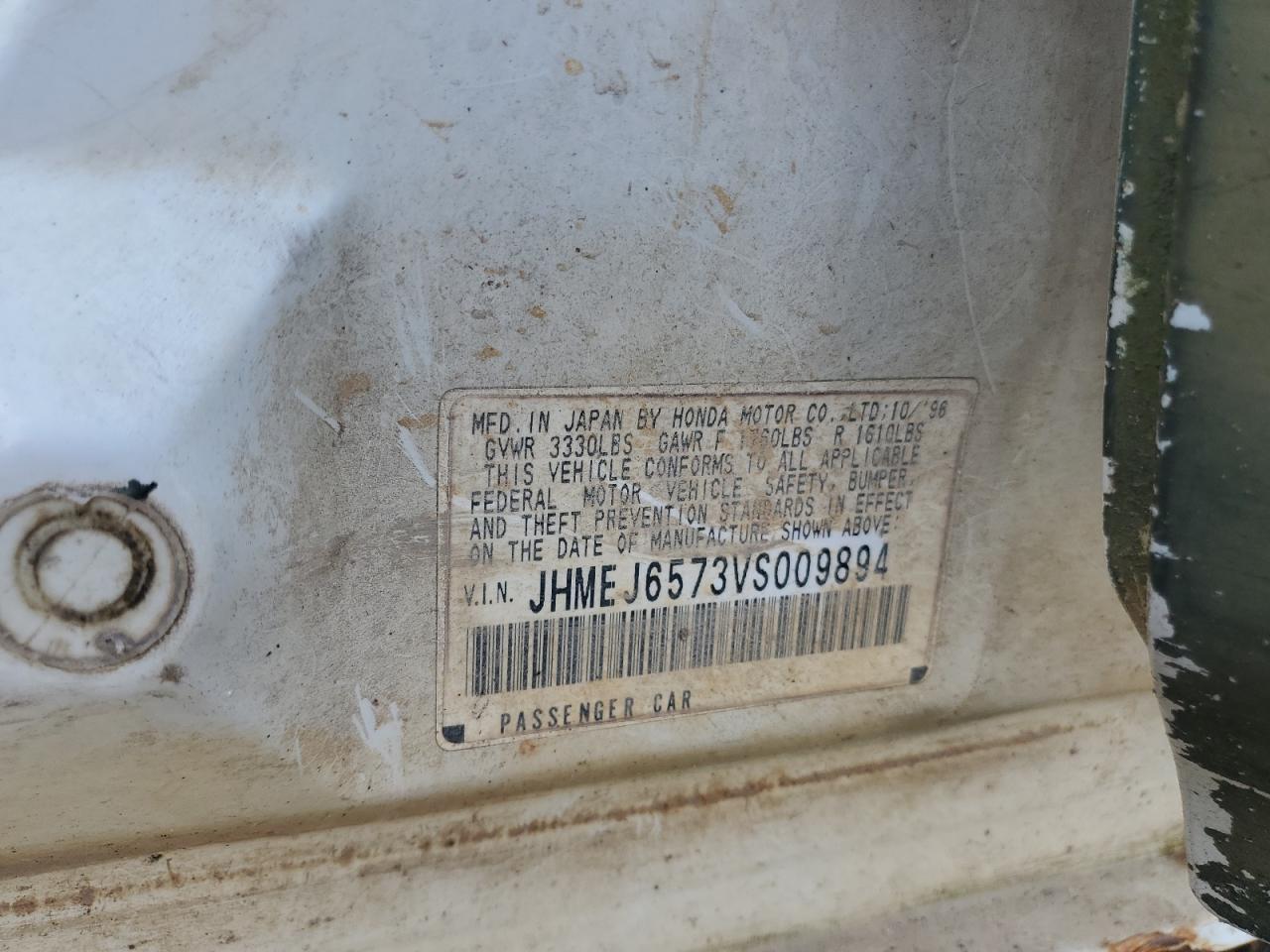 JHMEJ6573VS009894 1997 Honda Civic Lx