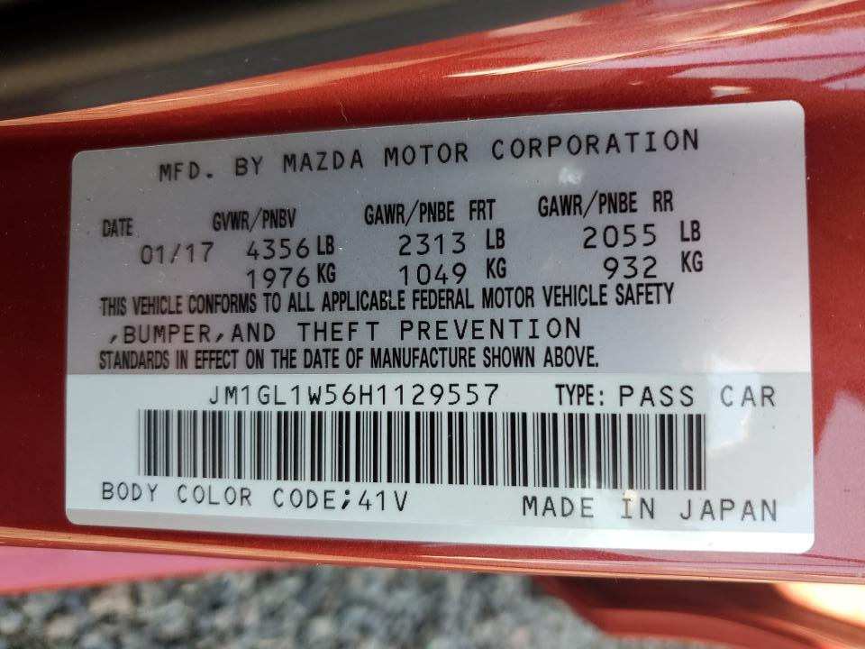 JM1GL1W56H1129557 2017 Mazda 6 Grand Touring