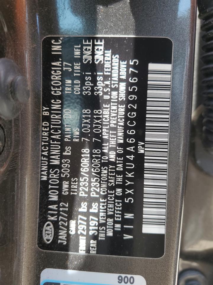 2012 Kia Sorento Ex VIN: 5XYKU4A66CG295675 Lot: 64457314