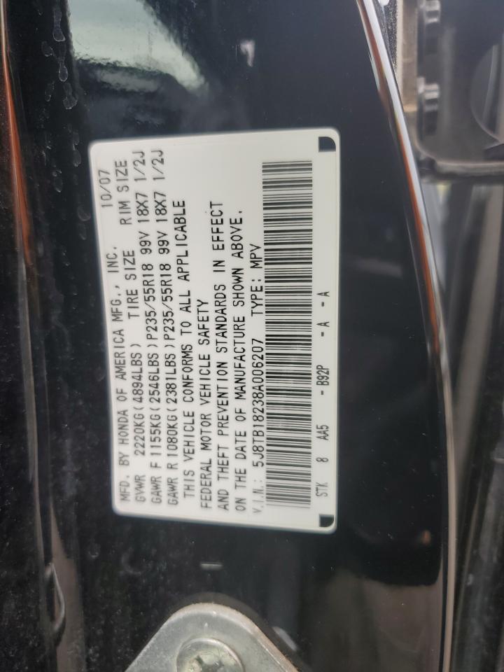 5J8TB18238A006207 2008 Acura Rdx