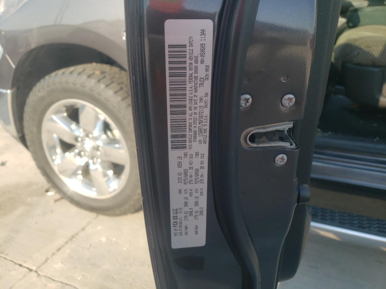 2015 Ram 1500 Slt VIN: 1C6RR7LM6FS672119 Lot: 62530324