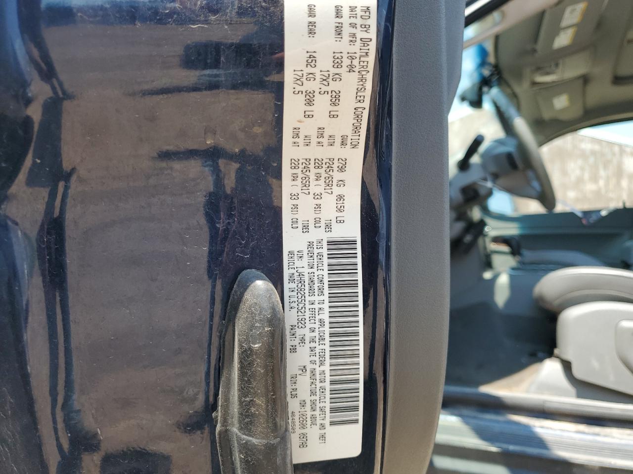 2005 Jeep Grand Cherokee Limited VIN: 1J4HR58255C521923 Lot: 62945124