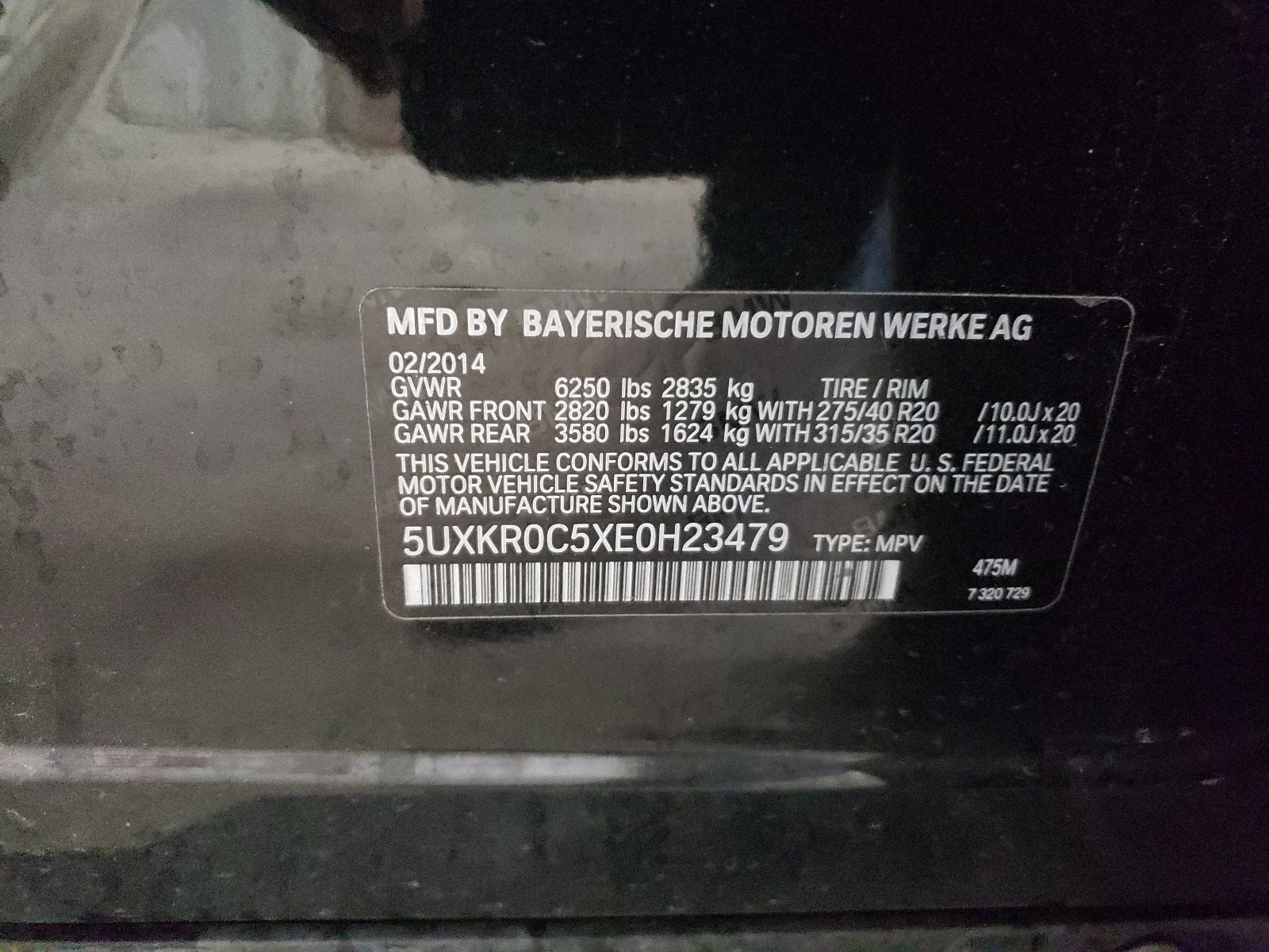 5UXKR0C5XE0H23479 2014 BMW X5 xDrive35I