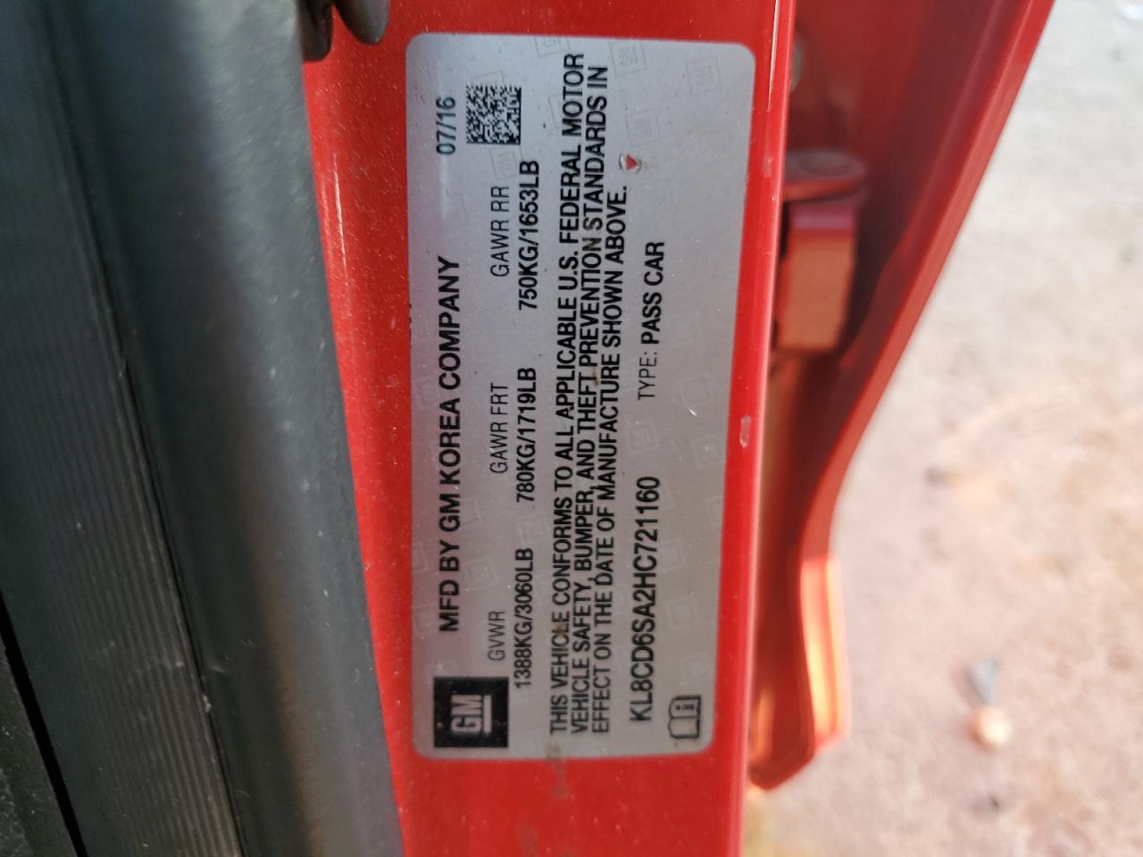 KL8CD6SA2HC721160 2017 Chevrolet Spark 1Lt