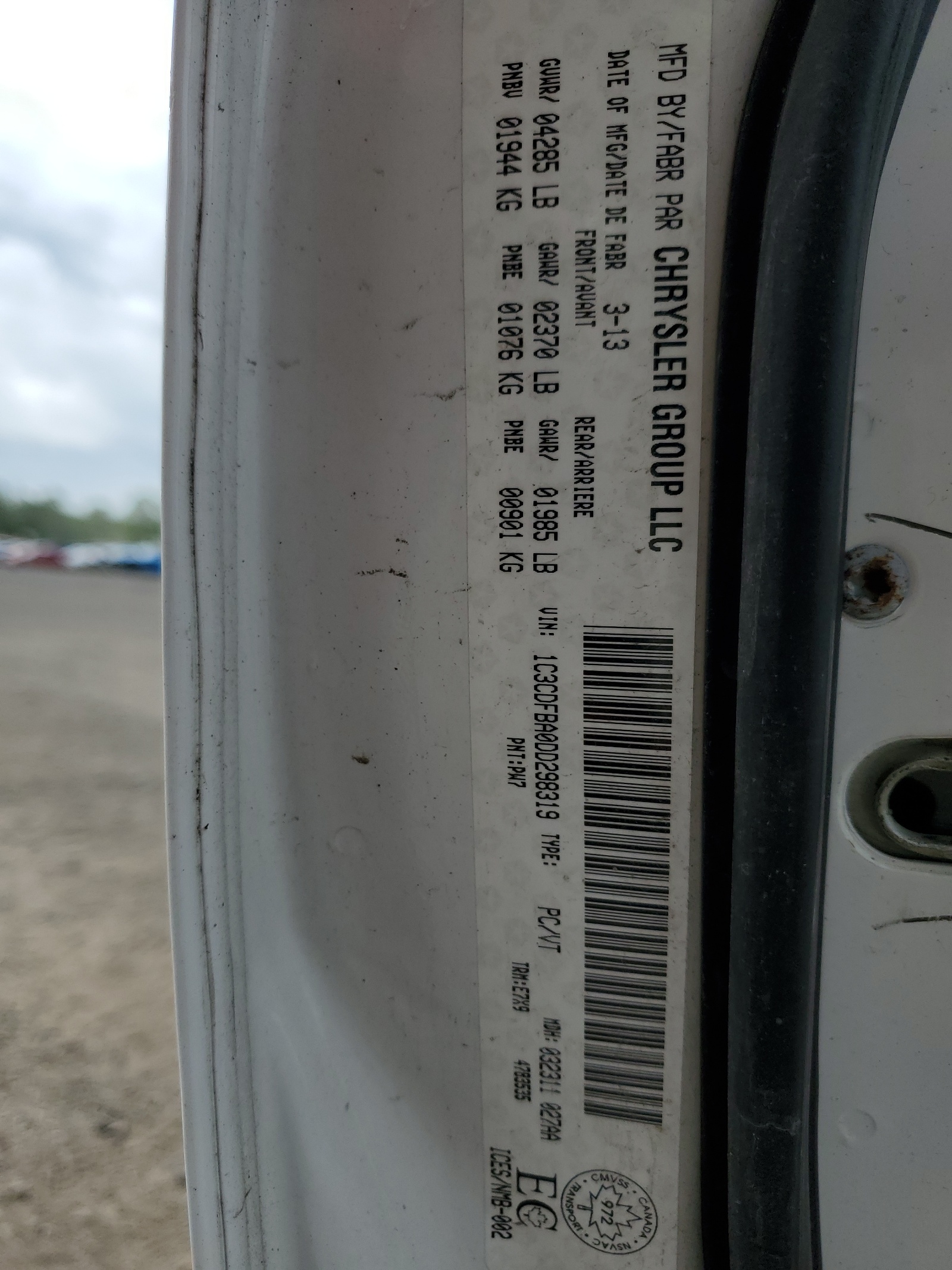 1C3CDFBA0DD298319 2013 Dodge Dart Sxt