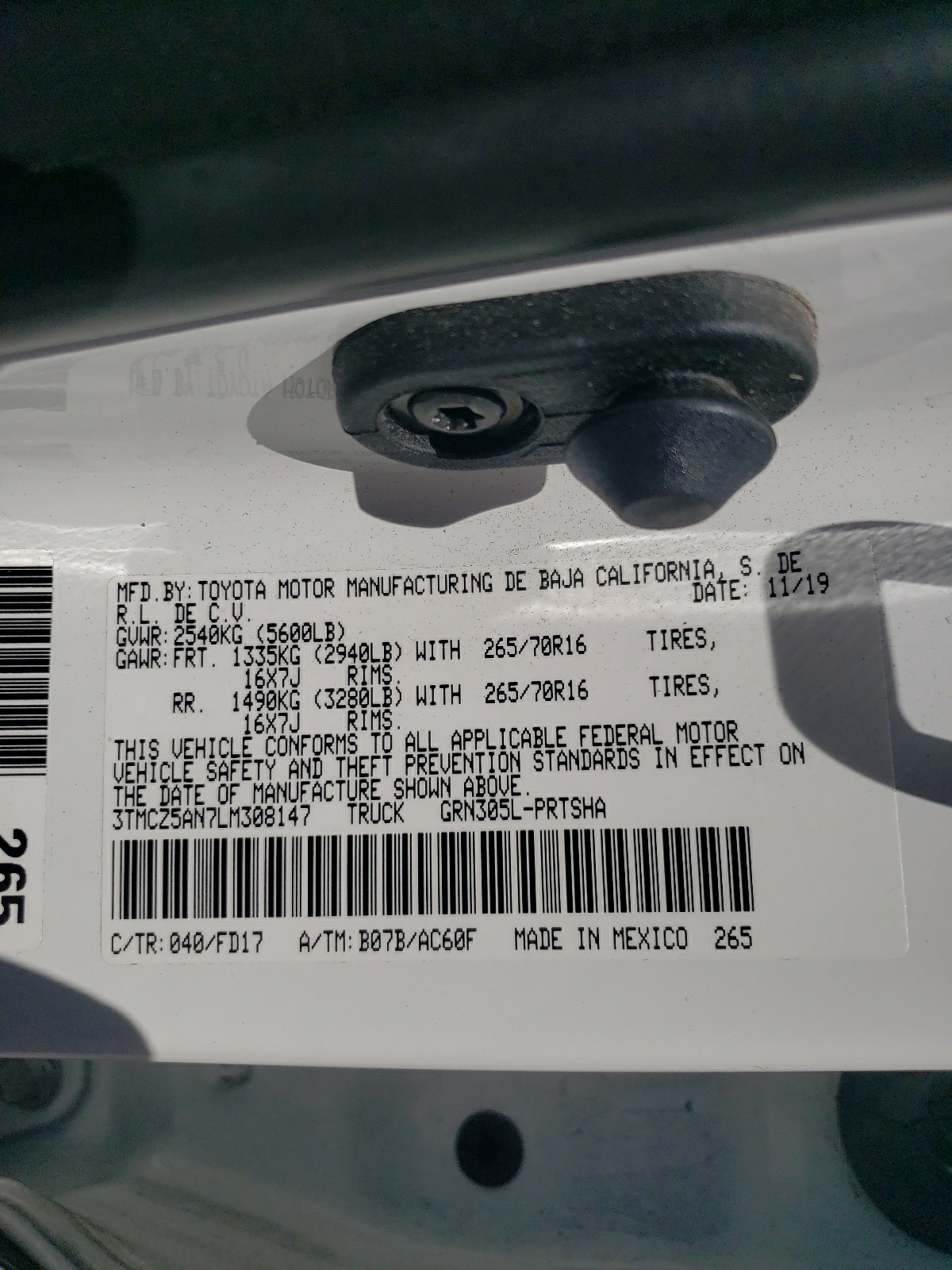 3TMCZ5AN7LM308147 2020 Toyota Tacoma Double Cab