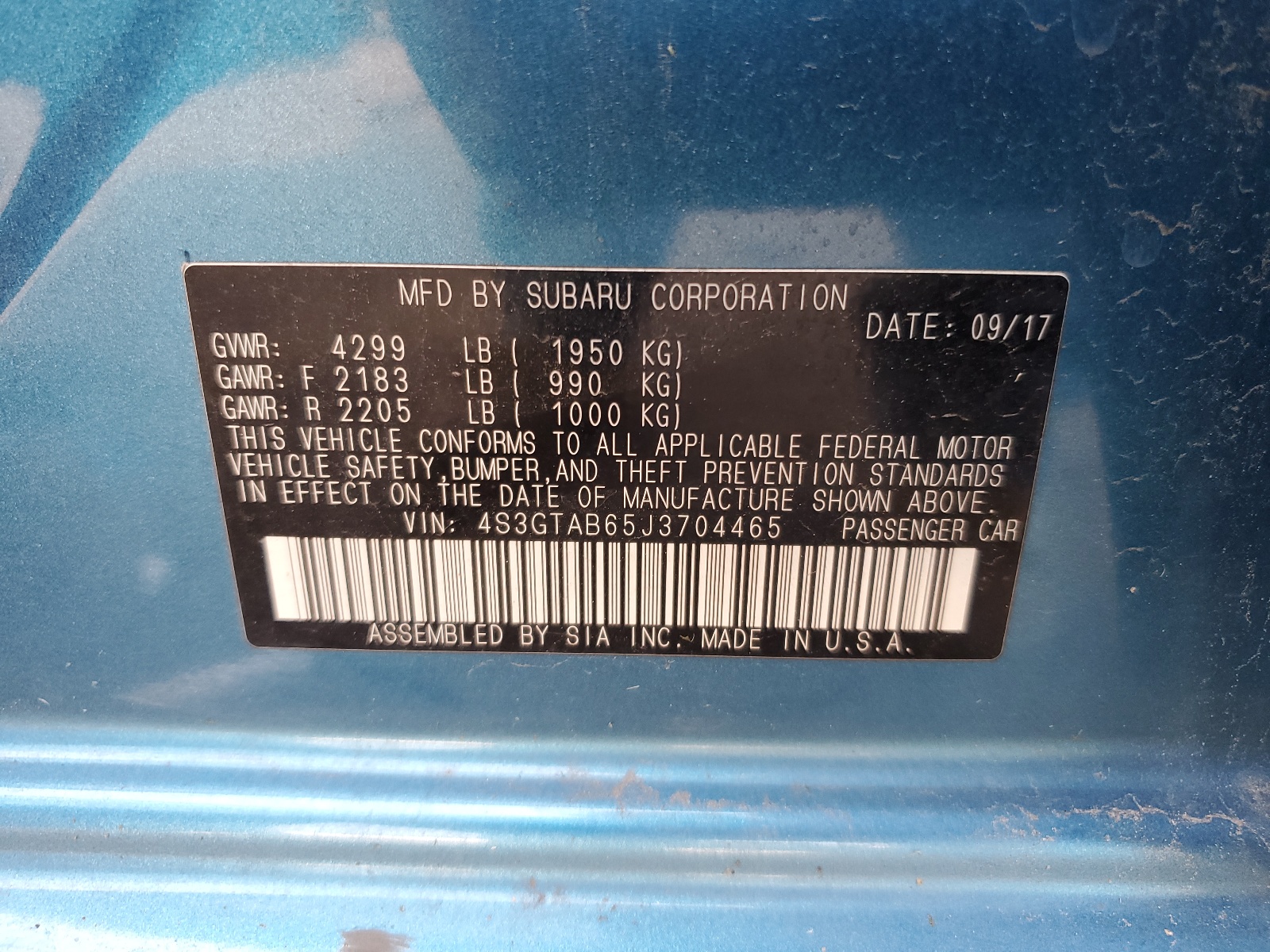 4S3GTAB65J3704465 2018 Subaru Impreza Premium