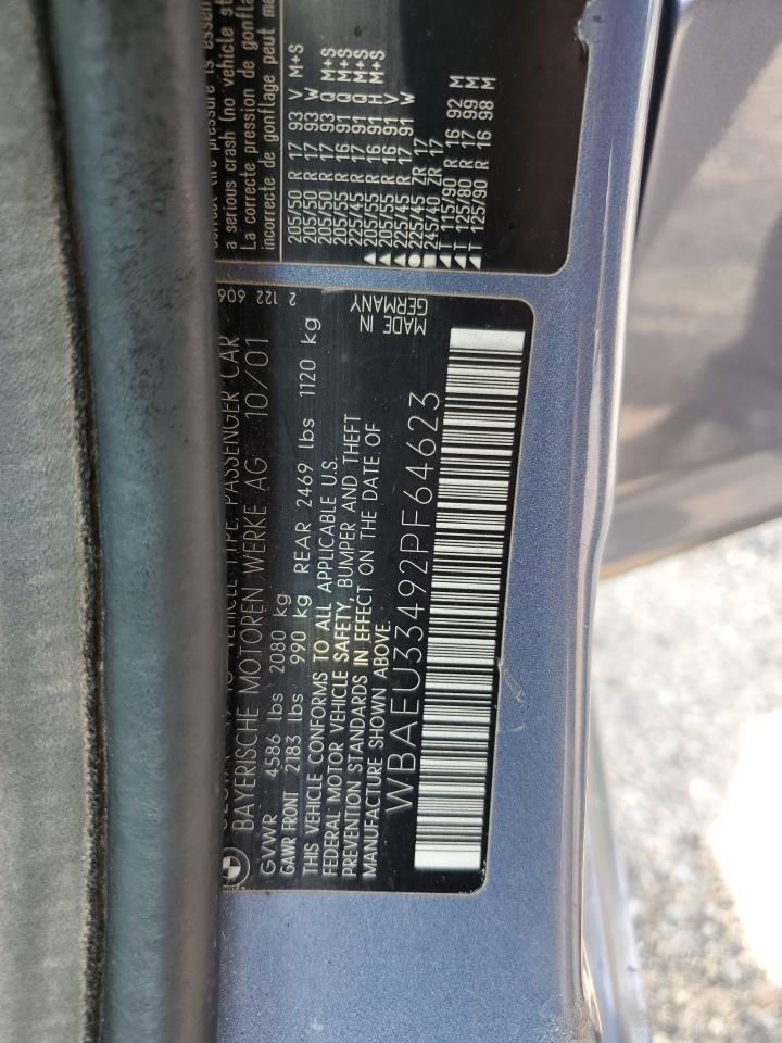 2002 BMW 325 Xi VIN: WBAEU33492PF64623 Lot: 65294344