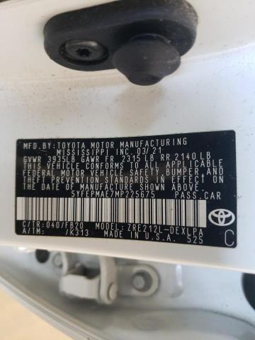 5YFEPMAE7MP225675 Toyota Corolla LE 14