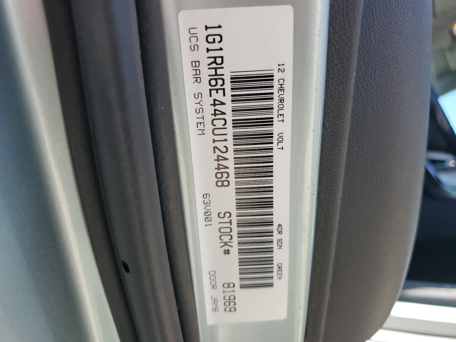 1G1RH6E44CU124468 2012 Chevrolet Volt