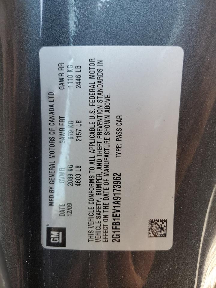 2010 Chevrolet Camaro Lt VIN: 2G1FB1EV1A9173962 Lot: 62130164