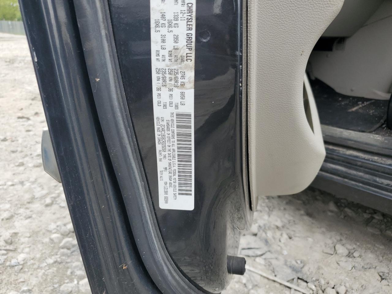 2012 Chrysler Town & Country Touring VIN: 2C4RC1BG6CR229260 Lot: 64150714