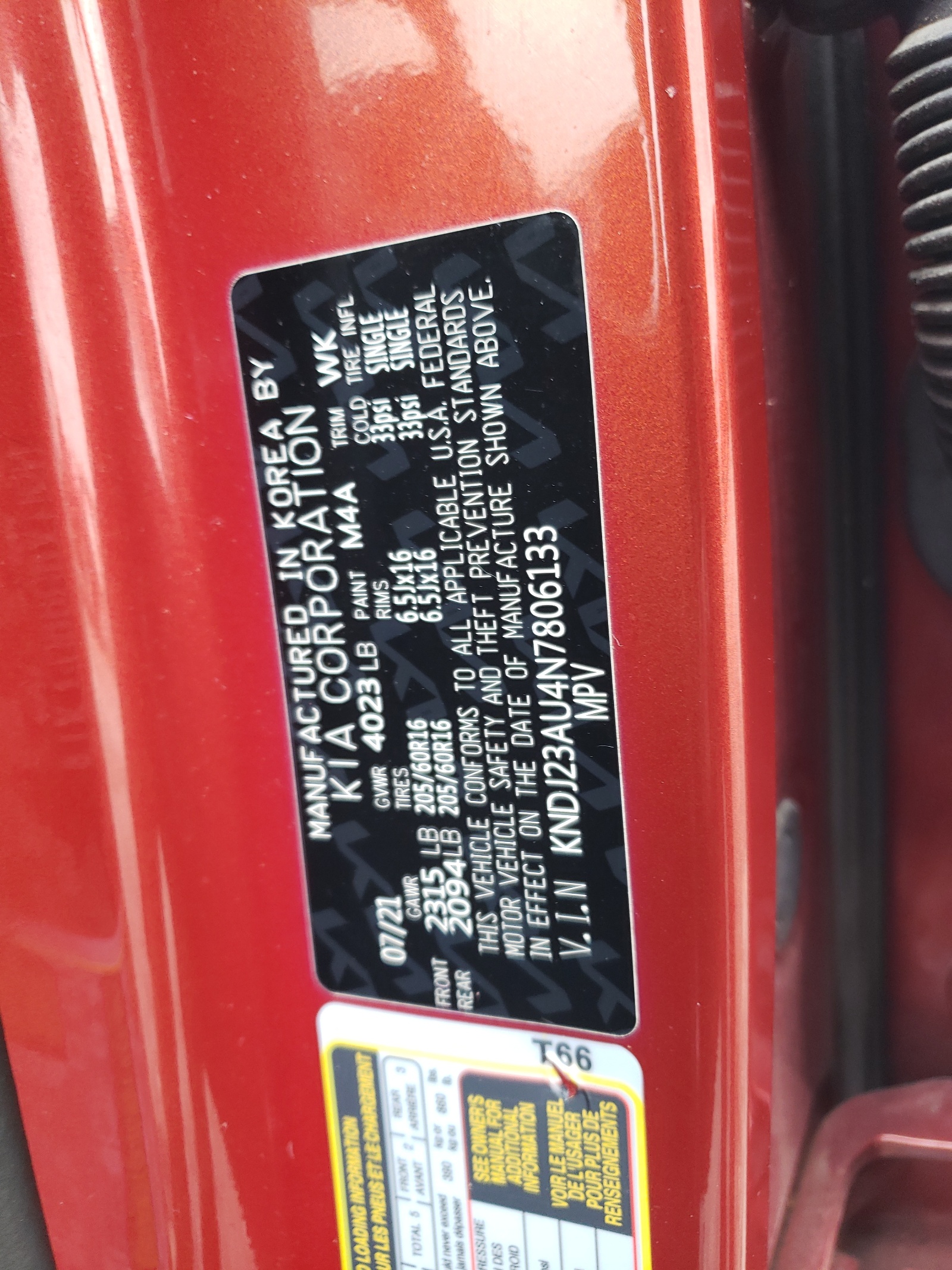 KNDJ23AU4N7806133 2022 Kia Soul Lx