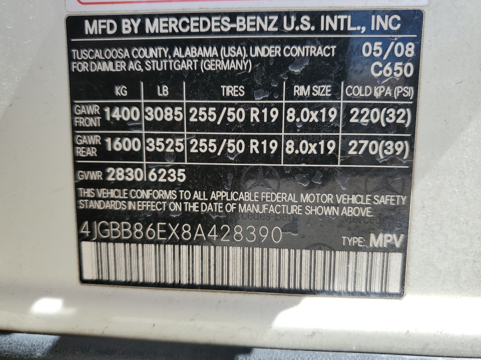 4JGBB86EX8A428390 2008 Mercedes-Benz Ml 350