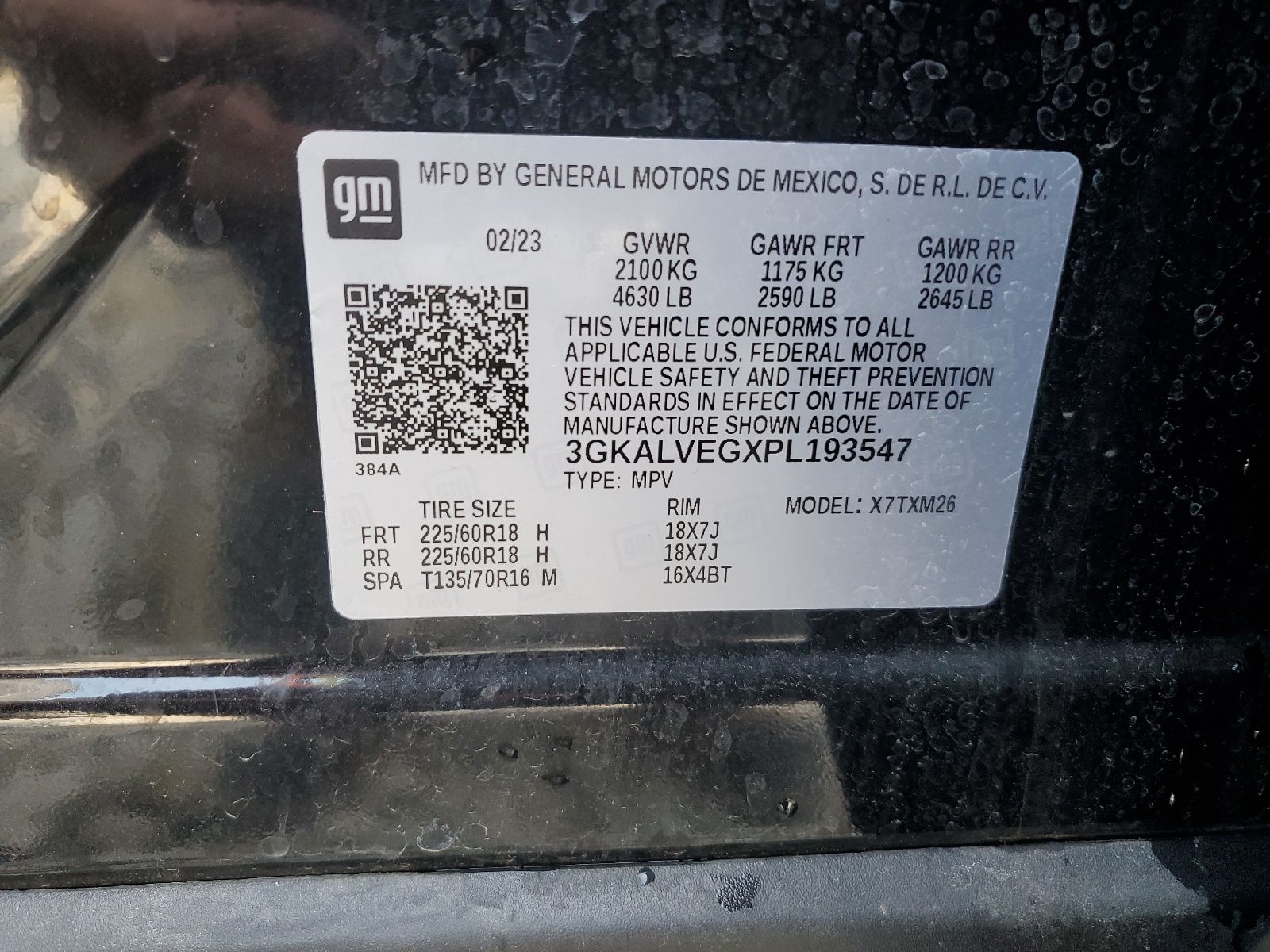 3GKALVEGXPL193547 2023 GMC Terrain Slt