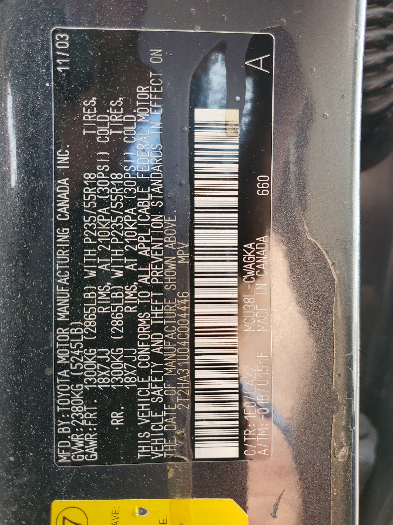 2T2HA31U04C004446 2004 Lexus Rx 330