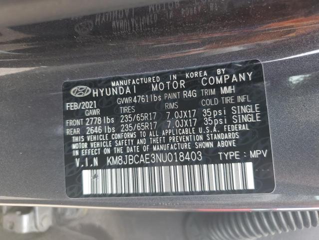 KM8JBCAE3NU018403 Hyundai Tucson SEL 12